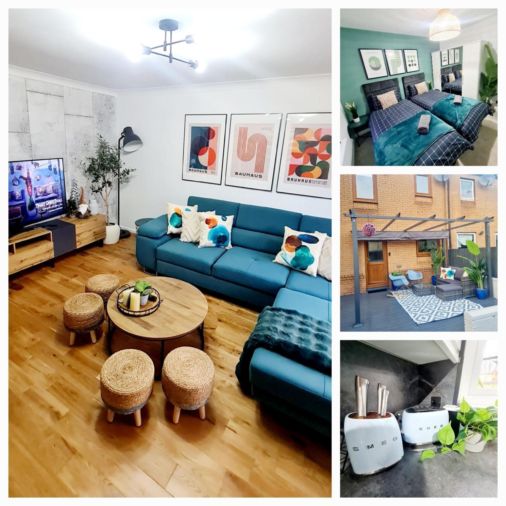 Bright 3Br Walking Distance To Town - Free Parking Appartement Glasgow Buitenkant foto